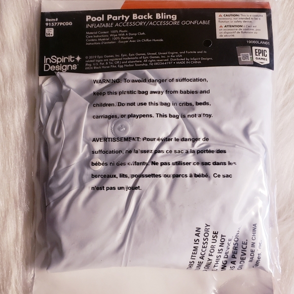 Inflatable Unicorn Back Bling Accessory/Pool Float - Picture 2 of 5